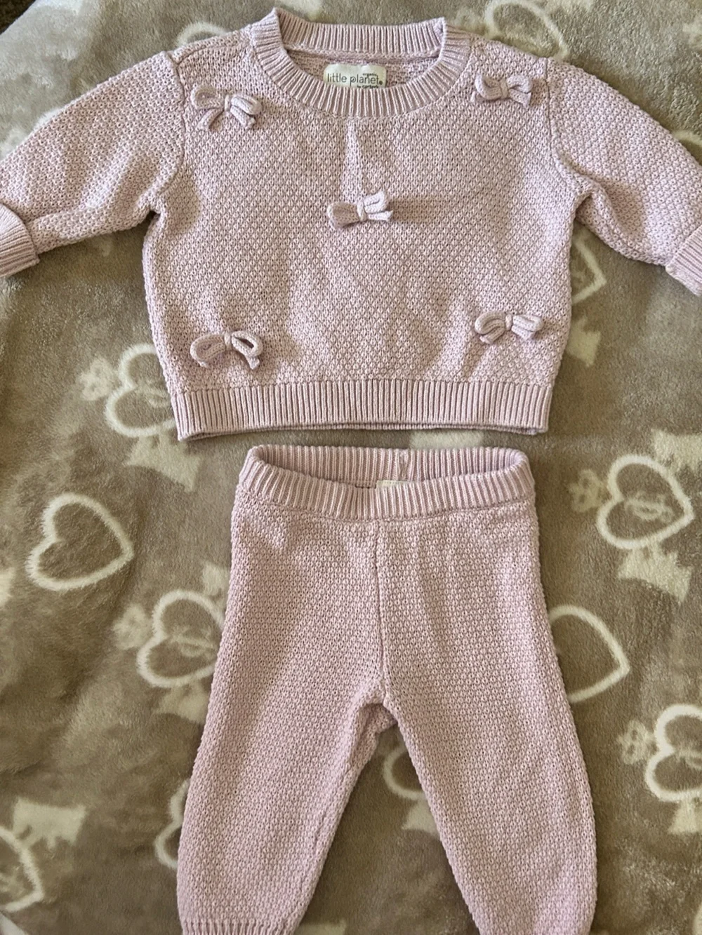 Baby Knit Two-Piece Set - Light lavender